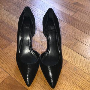 White House | Black Market "Ella" Snakeskin Embossed D'Orsay Heel  " size 6.5M